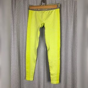 Gymshark Neon Yellow Full Length Jeggings Gym Pants Low Waist Small